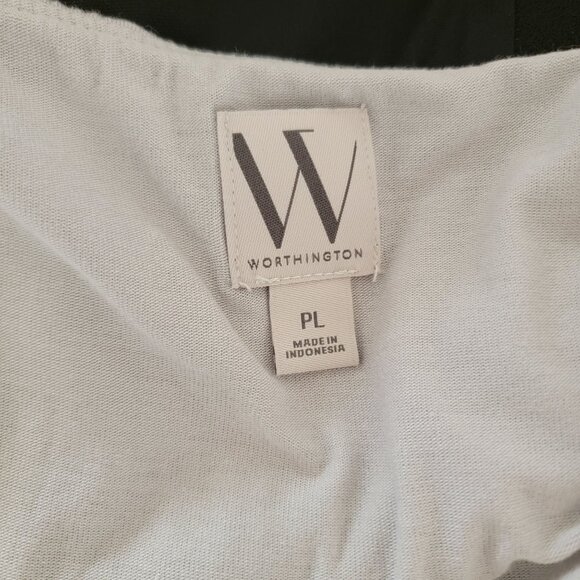 Worthington Off-the-Shoulder Light Gray Long Sleeve Top – NWT Petite Large - Picture 3 of 4